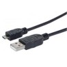 CABLE USB 2.0 TIPO A - MICRO USB 0.5 MTS NEGRO P/DISPOSITIVOS MOVILES