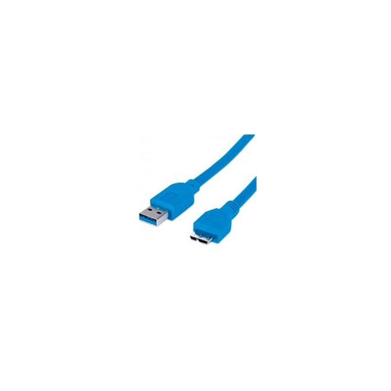 CABLE USB 3.0 MANHTATTAN A MACHO / MICRO B MACHO 2 MTS AZUL