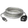 CABLE USB MANHATTAN V2.0 EXTENSION ACTIVA 4.9 M DE ALTA VELOCIDAD ENCADENABLE 15 MTS