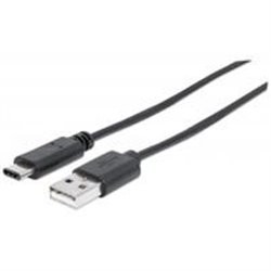 CABLE USB MANHATTAN C DE ALTA VELOCIDAD C MACHO / A MACHO 1M NEGRO