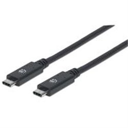 CABLE MANHATTAN USB-C V3.1, EXTENSION CM-CH 1.0M NEGRO 10GBPS 5A