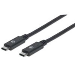 CABLE MANHATTAN USB-C V3.1, EXTENSION CM-CH 1.0M NEGRO 10GBPS 5A
