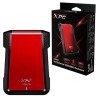 KIT P/CREAR HD 2.5 EXT ADATA ROJO USB 3.0 EX500 //  ENCLOSURE ROJO  XPG PARA DISCO DURO 2.5 O SSD 2.5 SIN TORNILLOS