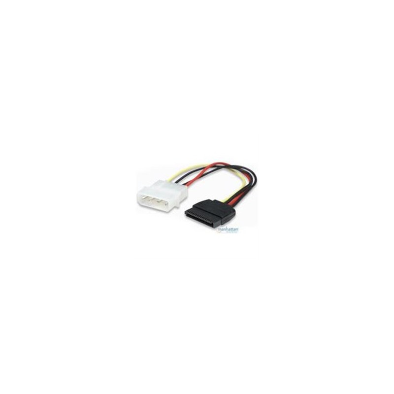 CABLE ALIMENTACION SATA MANHATTAN  0.16M MOLEX 4 PINES A SATA 15 PINES