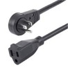 RTPAC1016 CABLE DE 1.8M DE EXTENSION DE ALIMENTACION - CABLE ALARGADOR DE CORRIENTE ROTATIVO PLANO DE 360DEG - NEMA 5-15P A NEMA