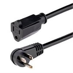 RFX-6F-POWER-CORD CABLE 2M  DE EXTENSION DE ALIMENTACION, ÁNGULO RECTO NEMA 5-15P A NEMA 5-15R, 13A 125V, 16AWG, ACODADO, ALARGA