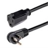 RFX-6F-POWER-CORD CABLE 2M  DE EXTENSION DE ALIMENTACION, ÁNGULO RECTO NEMA 5-15P A NEMA 5-15R, 13A 125V, 16AWG, ACODADO, ALARGA