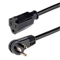 RFX-6F-POWER-CORD CABLE 2M  DE EXTENSION DE ALIMENTACION, ÁNGULO RECTO NEMA 5-15P A NEMA 5-15R, 13A 125V, 16AWG, ACODADO, ALARGA