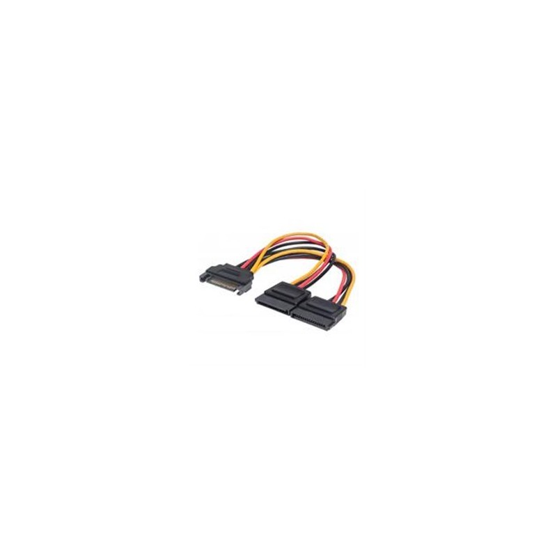 CABLE ALIMENTACION MANHATTAN DIVISOR Y SATA 0.15M X2 1 MACHO A 2 HEMBRA