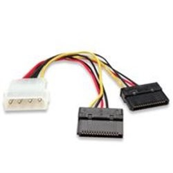 CABLE ALIMENTACION MANHATTAN DIVISOR Y SATA 0.15M X2 MOLEX 4 PINES