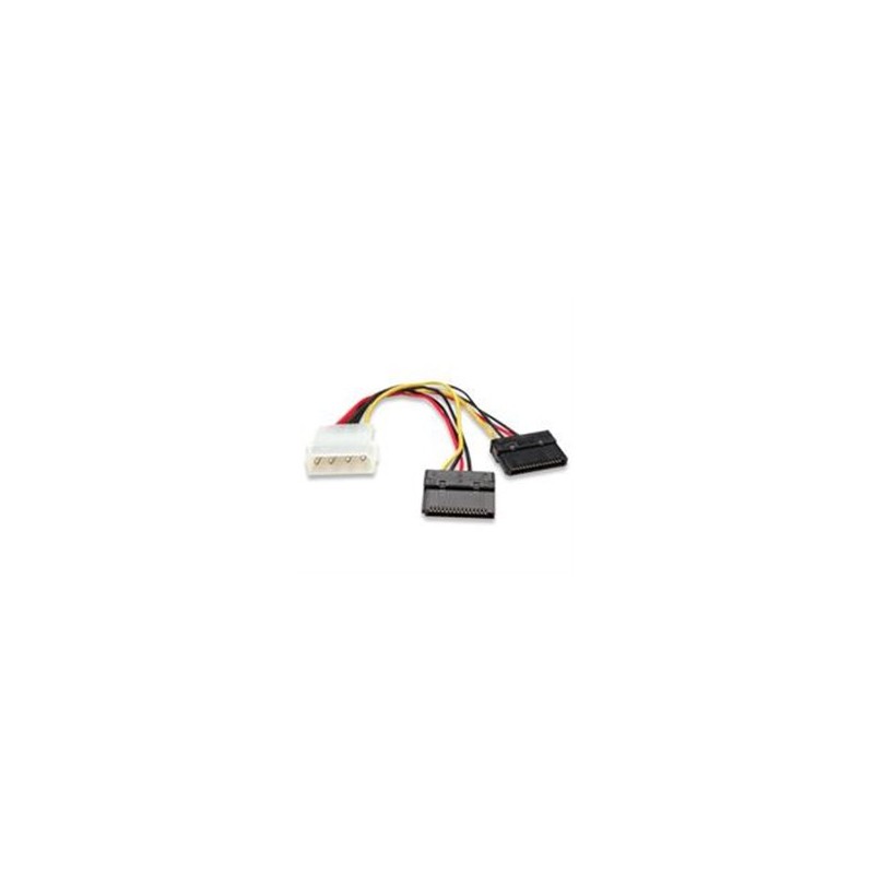 CABLE ALIMENTACION MANHATTAN DIVISOR Y SATA 0.15M X2 MOLEX 4 PINES