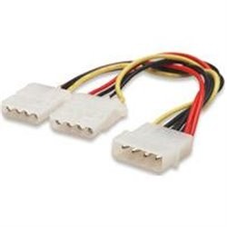 CABLE ALIMENTACION MANHATTAN DIVISOR Y MOLEX 4 PINES A DUAL MOLEX HEMBRA