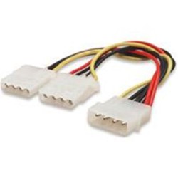 CABLE ALIMENTACION MANHATTAN DIVISOR Y MOLEX 4 PINES A DUAL MOLEX HEMBRA