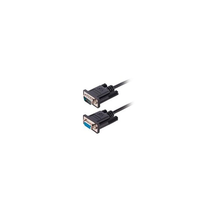 9FMNM-3M-RS232-CABLE CABLE DE 3M SERIAL RS232 PARA MODEM NULO, CROSSOVER CRUZADO BLINDADO, CABLE DB9 PUERTO COM HEMBRA A MACHO C
