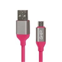 CABLE MICRO USB GHIA 1M COLOR ROSA
