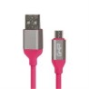 CABLE MICRO USB GHIA 1M COLOR ROSA