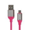 CABLE MICRO USB GHIA 1M COLOR ROSA