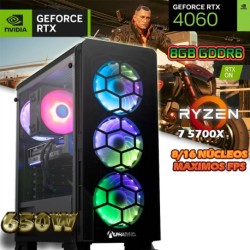 ★PC GAMER RYZEN 7 5700X 8/16 NUCLEOS RTX-4060 8GB RAM 32GB SSD 2TB