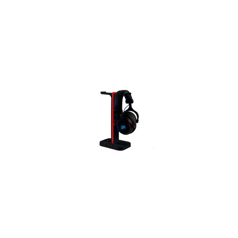 SOPORTE PARA HEADSET GAMER BALAM RUSH/ALAMBRICO/USB/ILUMINACION RGB/DOS PUERTOS USB/ ATLAS PRO HRX20/COLOR NEGRO/BR-931502