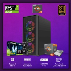 CPU GAMER RYZEN 5 5600 RTX 3060 12GB GDDR6 16GB DDR4 1TB M.2