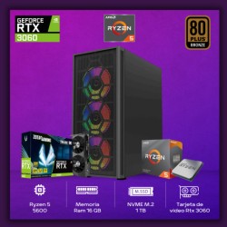 CPU GAMER RYZEN 5 5600 RTX 3060 12GB GDDR6 16GB DDR4 1TB M.2