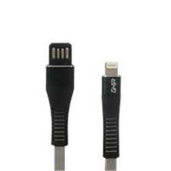 CABLE USB GHIA TIPO LIGHTNING PLANO REVERSIBLE COLOR GRIS/NEGRO DE 1M