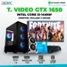PC GAMER  CORE I3-14100F RADEON RX-6400 4GB 16GB 1TB PANTALLA FULL HD
