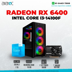 CPU GAMER CORE I3-14400F RADEON RX-6400 4GB 16GB 1TB