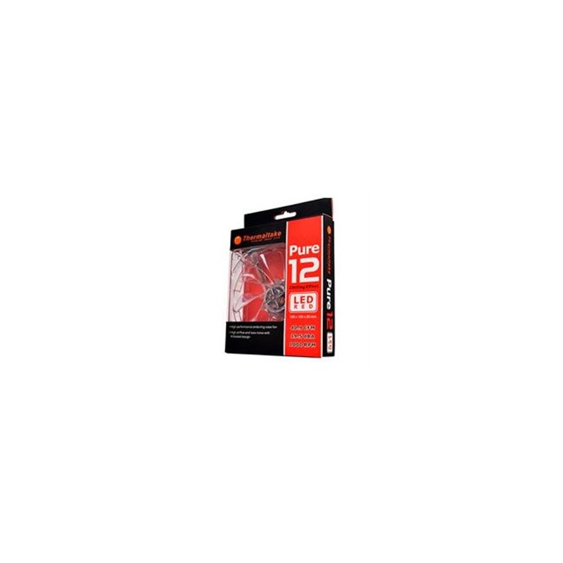 VENTILADOR THERMALTAKE PURE 12 LED ROJO/120MM/1000 RPM/19.5 DBA