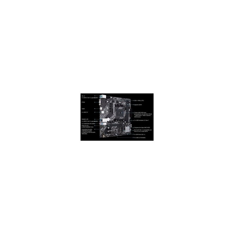 MB AM ASUS PRIME A520M-K ATX 2DDR4 4600MHZ 64GB DBUB HDMI LAN M.2 PCIE 3.0X 4SATA