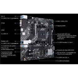 MB AM ASUS PRIME A520M-K ATX 2DDR4 4600MHZ 64GB DBUB HDMI LAN M.2 PCIE 3.0X 4SATA