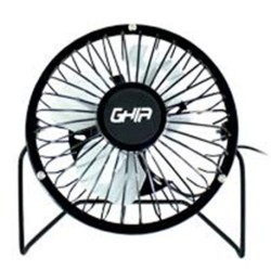 MINI VENTILADOR DE ESCRITORIO GHIA METALICO COLOR NEGRO ALIMENTACION USB