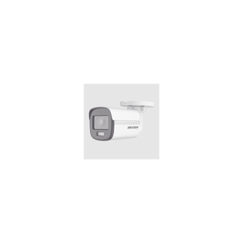 Camara Hikvision Bullet Turbo 2 Mpx Lente 2.8 mm Ir 20 mts Metalica Exterior DS-2CE10DF0T-LFS Microfono Integrado Dual Light
