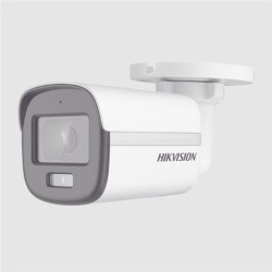 Camara Hikvision Bullet Turbo 2 Mpx Lente 2.8 mm Ir 20 mts Metalica Exterior DS-2CE10DF0T-LFS Microfono Integrado Dual Light