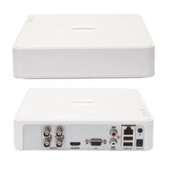 DVR HIKVISION 4 CANALES 2 MEGAPIXELES 1080P LITE / 8 CANALES TURBOHD+2CANALES IP 1 BAHIAS DE DISCO DURO/ H265+/ 1CANAL DE AUDIO