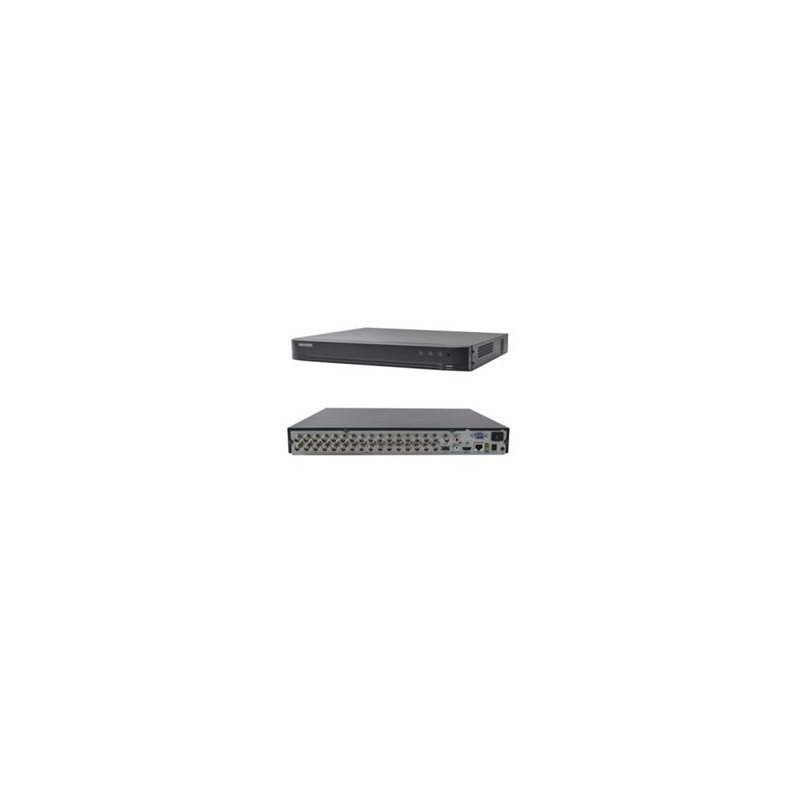 Dvr Hikvision 32 Canales 5 Mpx lite turbohd 8 Canales ip / 2 Bahias de Disco Duro/ 32 Canal de audio por Coaxitron