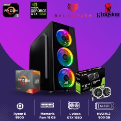 CPU GAMER RYZEN 5 5600G NVIDIA GTX 1650 4GB DDR5 16GB DDR4 SSD 1TB M.2