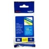 CINTA BROTHER LAMINADA TZE545 BLANCO SOBRE AZUL 18 MM DE GROSOR