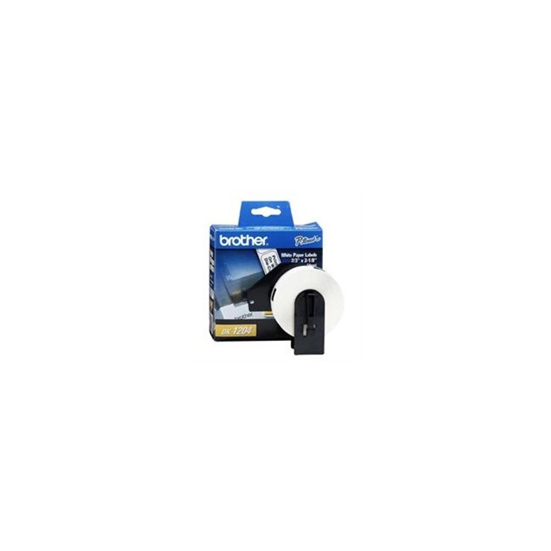 ETIQUETA PRECORTADA BROTHER DK1204 BLANCA  400 ETIQUETAS 17 X 54.3 MM COMPATIBLE CON QL´S