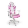 SILLA GAMER OCELOT/COLOR ROSA CON BLANCO/DESCANSA BRAZOS AJUSTABLES/ RECLINABLE 90-155 GRADOS/ SOPORTA HASTA 150KG