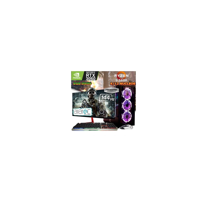 PC GAMER COMPLETA RYZEN 5 5600 NVIDIA RTX 3050 8GB MONITOR 144HZ