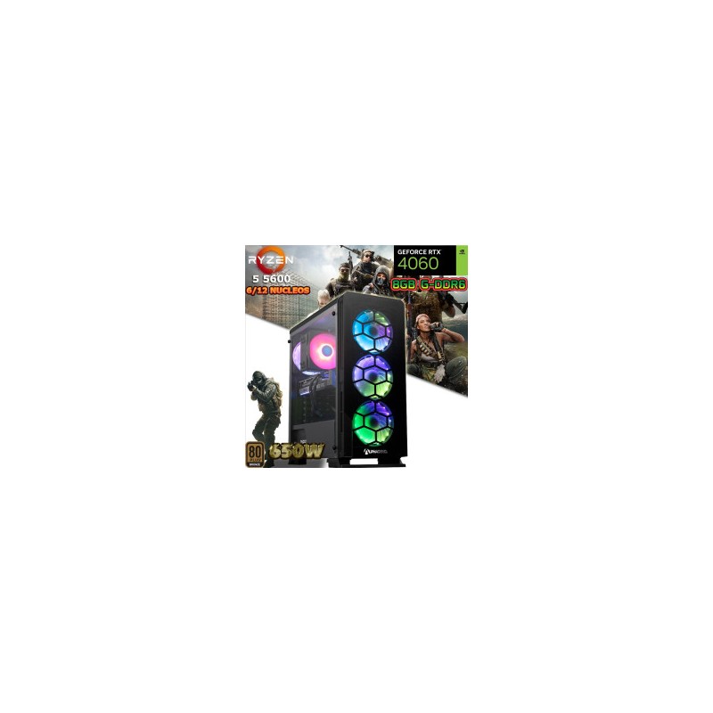 PC GAMER RAY TRACING RYZEN 5 5600 NVIDIA RTX-4060, 32GB RAM SSD 2TB