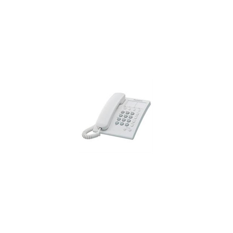 TELEFONO PANASONIC KX-TS550 ALAMBRICO BASICO UNILINEA CON 13 MEMORIAS (BLANCO)
