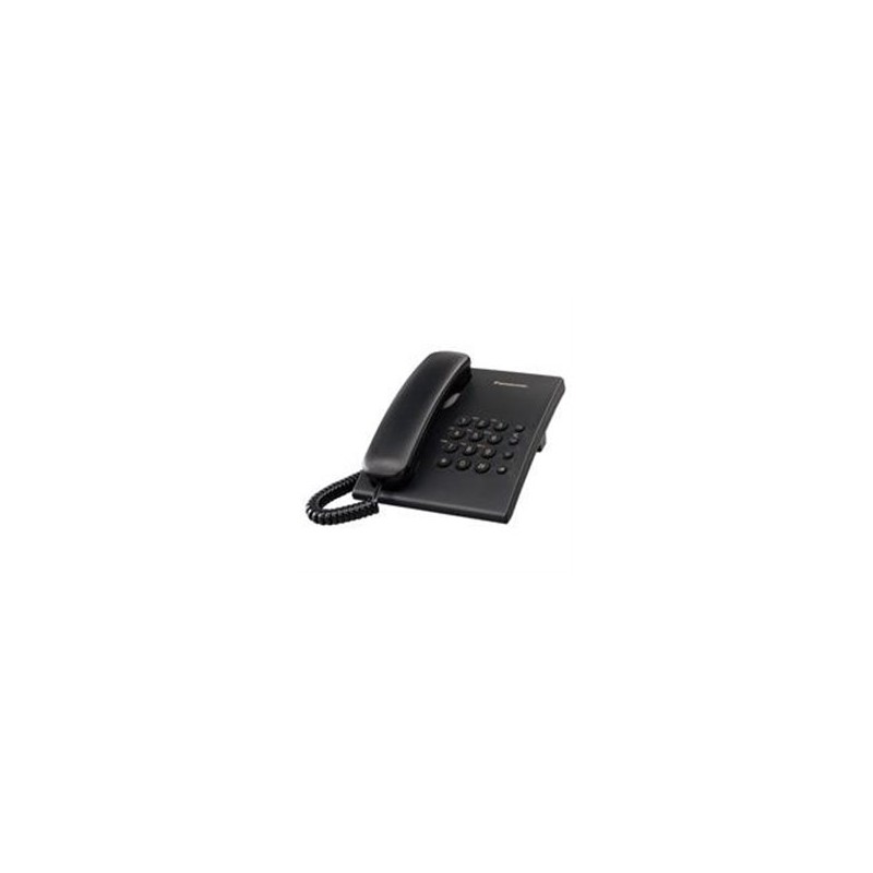 TELEFONO PANASONIC KX-TS500 ALAMBRICO BASICO UNILINEA SIN MEMORIAS (NEGRO)
