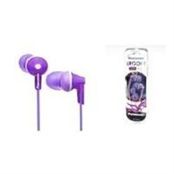 AUDIFONOS TIPO INSERCION (IN-EAR)  PANASONIC RP-HJE125PP COLOR VIOLETA CONECTOR 3.5MM