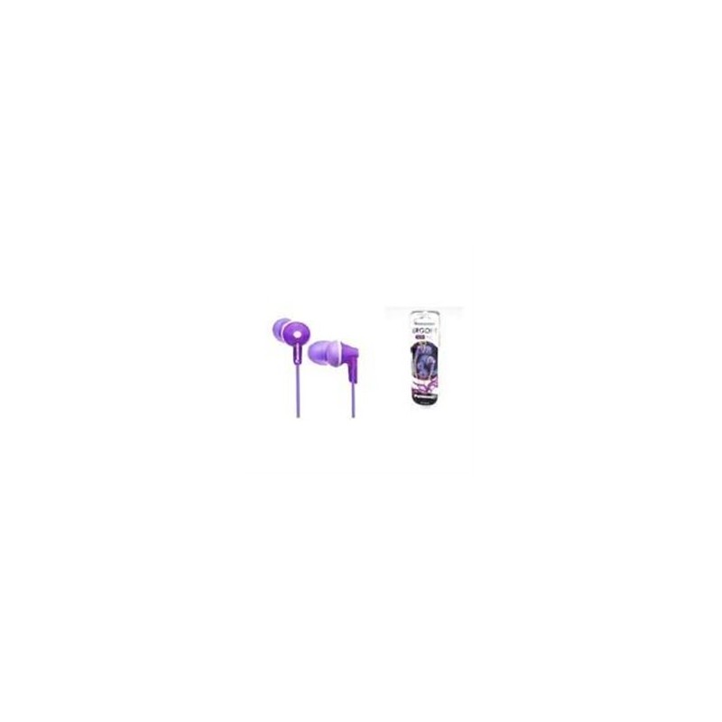 AUDIFONOS TIPO INSERCION (IN-EAR)  PANASONIC RP-HJE125PP COLOR VIOLETA CONECTOR 3.5MM