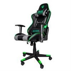 SX-00G1 SILLA GAMER XBOX BY TECH ZONE ESSENTIAL SX-00G1 / PIEL SINTETICA / NEGRO CON VERDE / RECLINABLE 90-160 / 120 KG / REPOSA