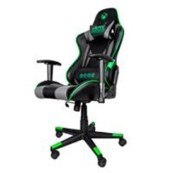 SX-00G1 SILLA GAMER XBOX BY TECH ZONE ESSENTIAL SX-00G1 / PIEL SINTETICA / NEGRO CON VERDE / RECLINABLE 90-160 / 120 KG / REPOSA