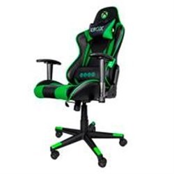 SX-00G2 SILLA GAMER XBOX BY TECH ZONE ESSENTIAL SX-00G2 / PIEL SINTETICA / VERDE CON NEGRO / RECLINABLE 90-160 / 120 KG / REPOSA