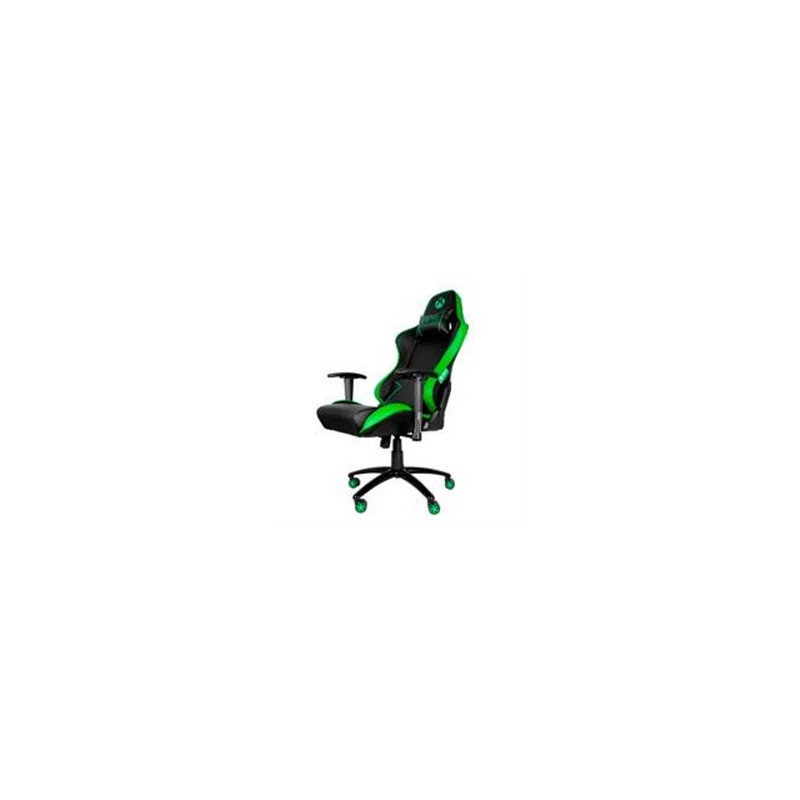 SX-00G3 SILLA GAMER XBOX BY TECH ZONE PRO SX-00G3 / PIEL SINTETICA / NEGRO CON VERDE / RECLINABLE 90-180 / 120 KG / REPOSABRAZOS
